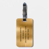 Glittery Gold Foil ラゲッジタグ (裏面縦)
