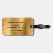 Glittery Gold Foil ラゲッジタグ (裏面横)