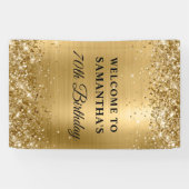 Glittery Gold Foil 70th Birthday Vertical 横断幕 (横)