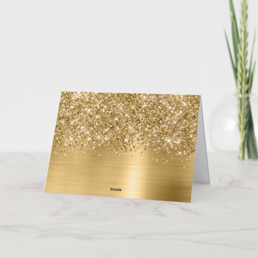 Glittery Gold Glam 40 and Fabulous カード (裏面)