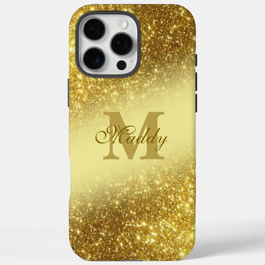 glittery golden personalized Case-Mate iPhoneケース (裏面)