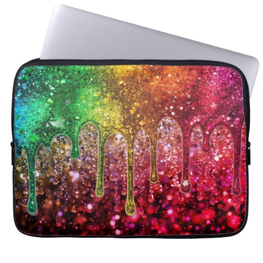 Glittery (looking) Laptop Computer Electronics Bag ラップトップスリーブ (正面)
