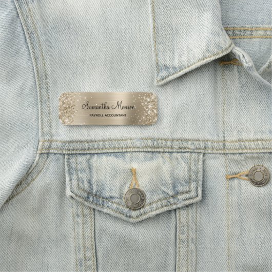 Glittery Pale Gold Foil 名札 (インサイチュ)