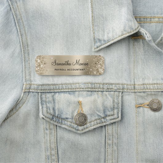 Glittery Pale Gold Foil 名札 (インサイチュ)