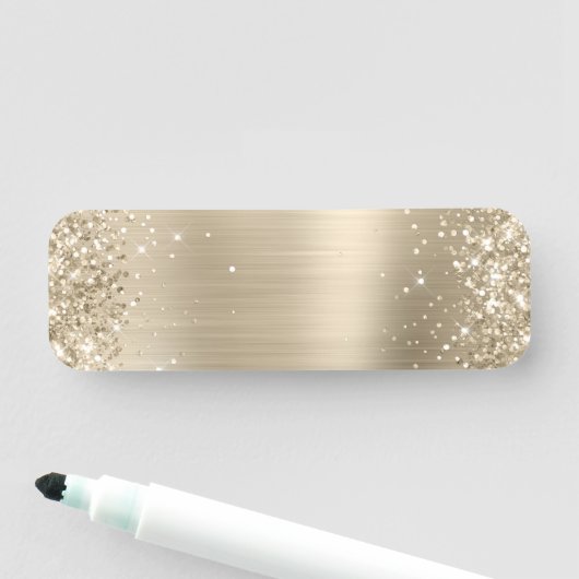Glittery Pale Gold Foil Blank 名札 (インサイチュ)