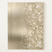 Glittery Pale Gold Foil Swash Signature プランナー手帳 (裏面)