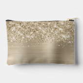 Glittery Pale Gold Glam Name アクセサリーポーチ (裏面)