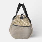 Glittery Pale Gold Glam Name ダッフルバッグ (右)