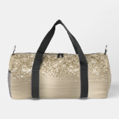Glittery Pale Gold Glam Name ダッフルバッグ (裏面)