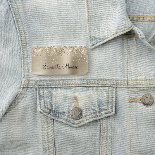 Glittery Pale Gold Metallic 名札 (インサイチュ)