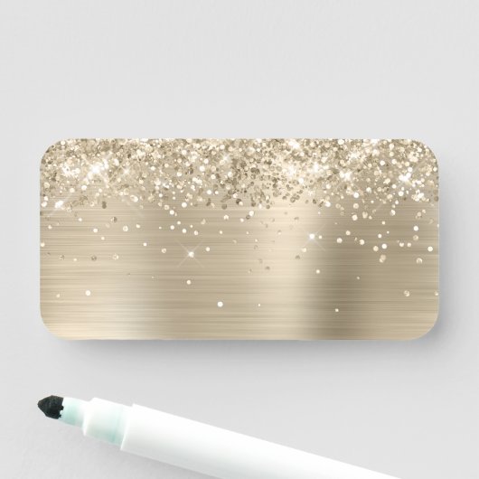 Glittery Pale Gold Metallic Blank 名札 (インサイチュ)