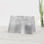 Glittery Silver Leopard Glam 40 and Fabulous カード (裏面)