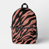 Glittery Zebra Pattern  プリントバックパック (正面)
