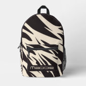 Glittery Zebra Pattern  Printed Backpack プリントバックパック (正面)