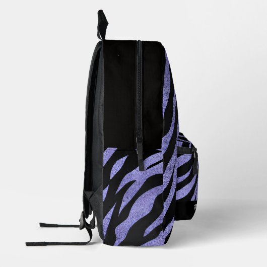Glittery Zebra Pattern Printed Backpack プリントバックパック (左)