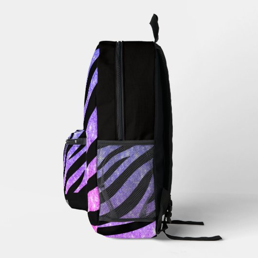 Glittery Zebra Pattern  Printed Backpack プリントバックパック (右)