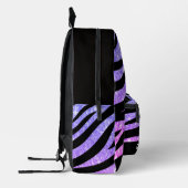 Glittery Zebra Pattern Printed Backpack プリントバックパック (左)