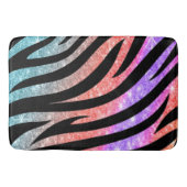 Glittery Zebra Stripes Pattern バスマット (正面)