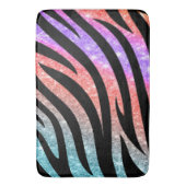 Glittery Zebra Stripes Pattern バスマット (正面縦)