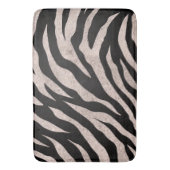Glittery Zebra Stripes Pattern バスマット (正面縦)