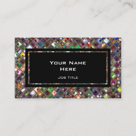 Glitzタイル数々のカラー黒長方形 名刺