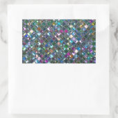 Glitzタイル数々のカラー2プリント長方形 長方形シール (バッグ)