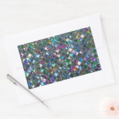 Glitzタイル数々のカラー2プリント長方形 長方形シール (封筒)