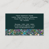 Glitzタイル数々のカラー2名刺ティール（緑がかった色） 名刺 (裏面)