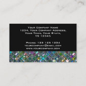 Glitzタイル数々のカラー2名刺ブラック 名刺 (裏面)