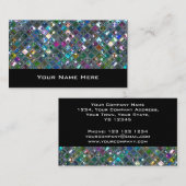 Glitzタイル数々のカラー2名刺ブラック 名刺 (正面/裏面)