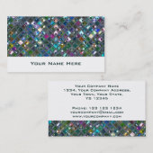 Glitzタイル数々のカラー2名刺ホワイト 名刺 (正面/裏面)