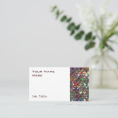 Glitzタイル数々の色の名刺の白い側 名刺 (スタンド正面)