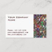 Glitzタイル数々の色の名刺の白い側 名刺 (裏面)