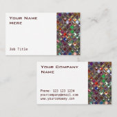 Glitzタイル数々の色の名刺の白い側 名刺 (正面/裏面)