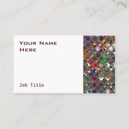 Glitzタイル数々の色の名刺の白い側 名刺