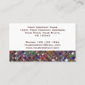 Glitzタイル数々の色の名刺ホワイト 名刺 (裏面)