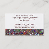 Glitzタイル数々の色の名刺ホワイト 名刺 (裏面)