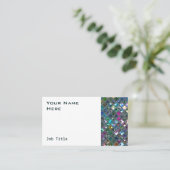 Glitzタイル数々の – カラー2ホワイトサイド 名刺 (スタンド正面)