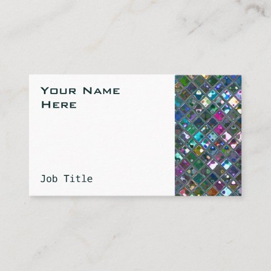 Glitzタイル数々の – カラー2ホワイトサイド 名刺 (正面)