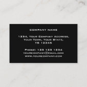 Glitzタイル数々の – カラー2黒の長方形 名刺 (裏面)