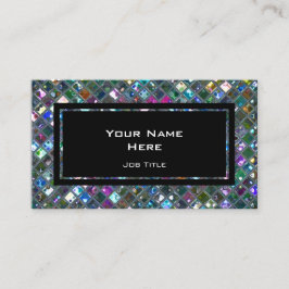 Glitzタイル数々の – カラー2黒の長方形 名刺