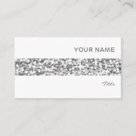 Glitz "シルバー"ビジネスストライプカードホワイト 名刺