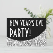 Glitz "シルバー"黒曲線「大晦日パーティー」 招待状 (スタンド正面)