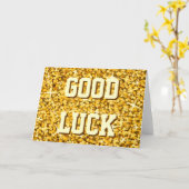 Glitz "金ゴールド" 'Good Luck'カード カード (黄色い花)