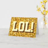 Glitz "金ゴールド" 'LOL!' 'ハッピーバースデー'カード カード (黄色い花)