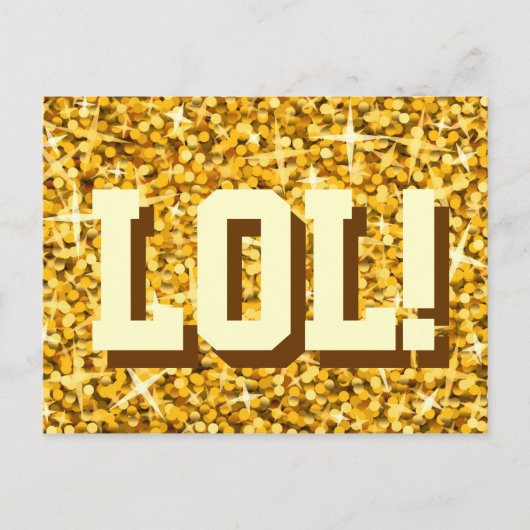Glitz "金ゴールド" 'LOL!'ポストカード ポストカード (正面)