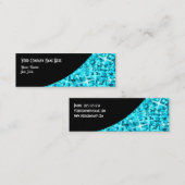 Glitz Blue Black Curveビジネスカードスキニー スキニー名刺 (正面/裏面)