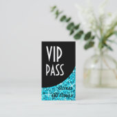 Glitz Blue 'VIP Pass'ブラックカーブ名刺 名刺 (スタンド正面)
