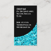 Glitz Blue 'VIP Pass'ブラックカーブ名刺 名刺 (裏面)