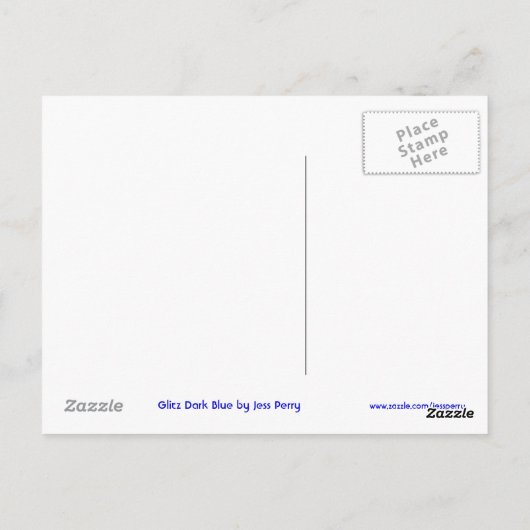 Glitz Dark Blueドル'$'はがき ポストカード (裏面)